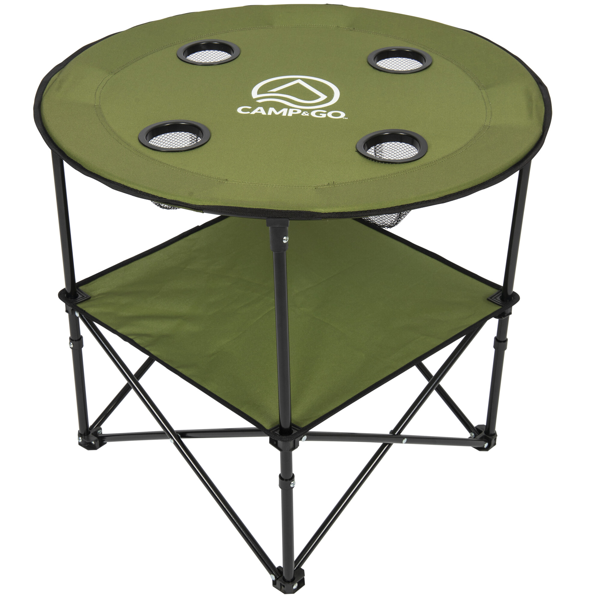 ShelterLogic Camp & Go Portable Round Table - 28in. Diameter, 24in. Height, Fabric, Lightweight, Model# FTR28-454-1
